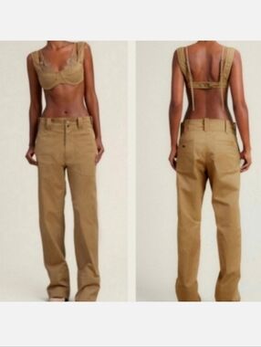 ORSEUND IRIS CARPENTER PANTS IN DARK KHAKI